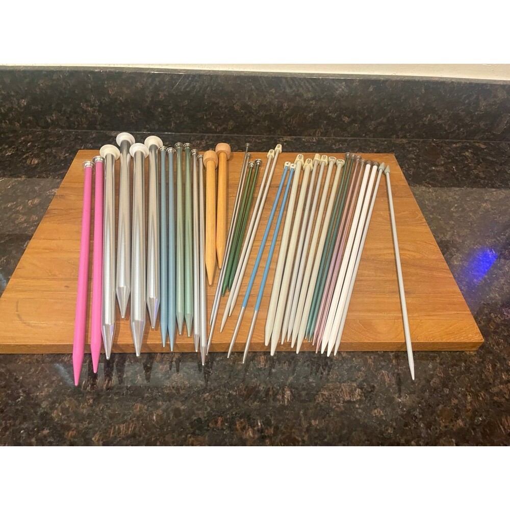 LOT of 16 sets (32 piece)+ Knitting Needles Crochet Hooks